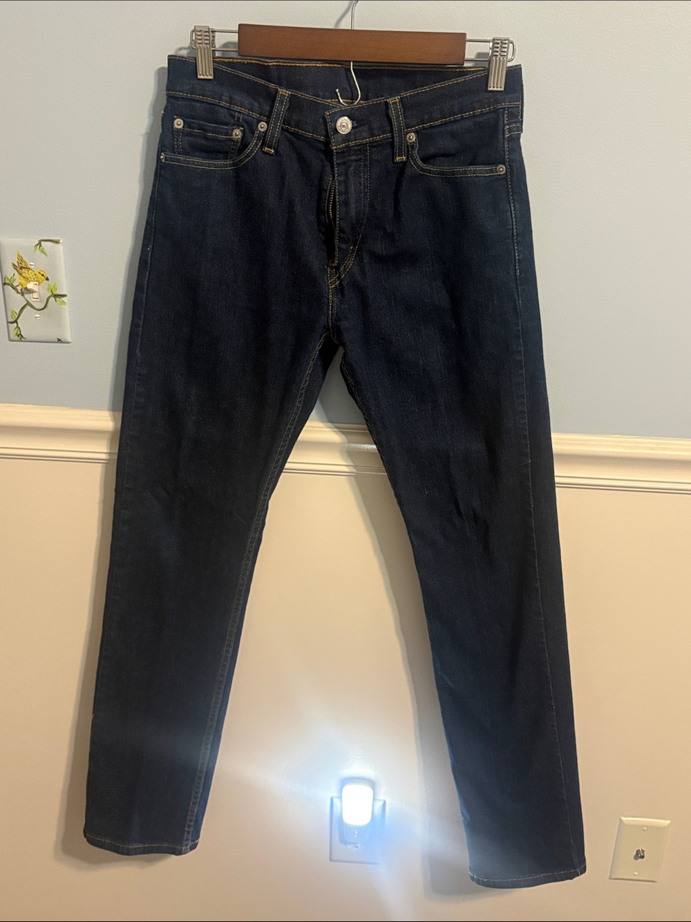 Levi's Dark Slim Straight Jeans 513 W 29 L 32